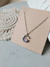 Minimal Silver Moon stone Necklace| Perfect for Daily wear