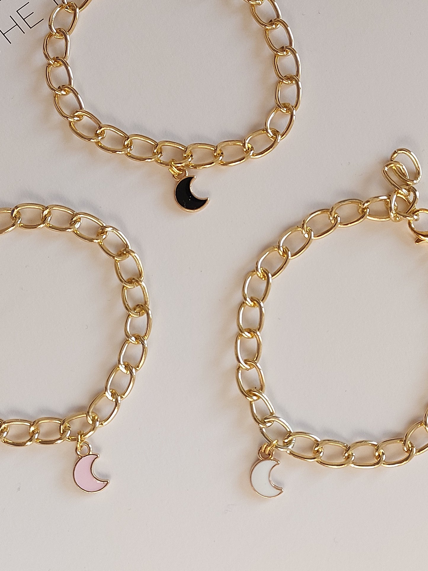 Alloy Moon Big Chain Bestfriends Bracelet