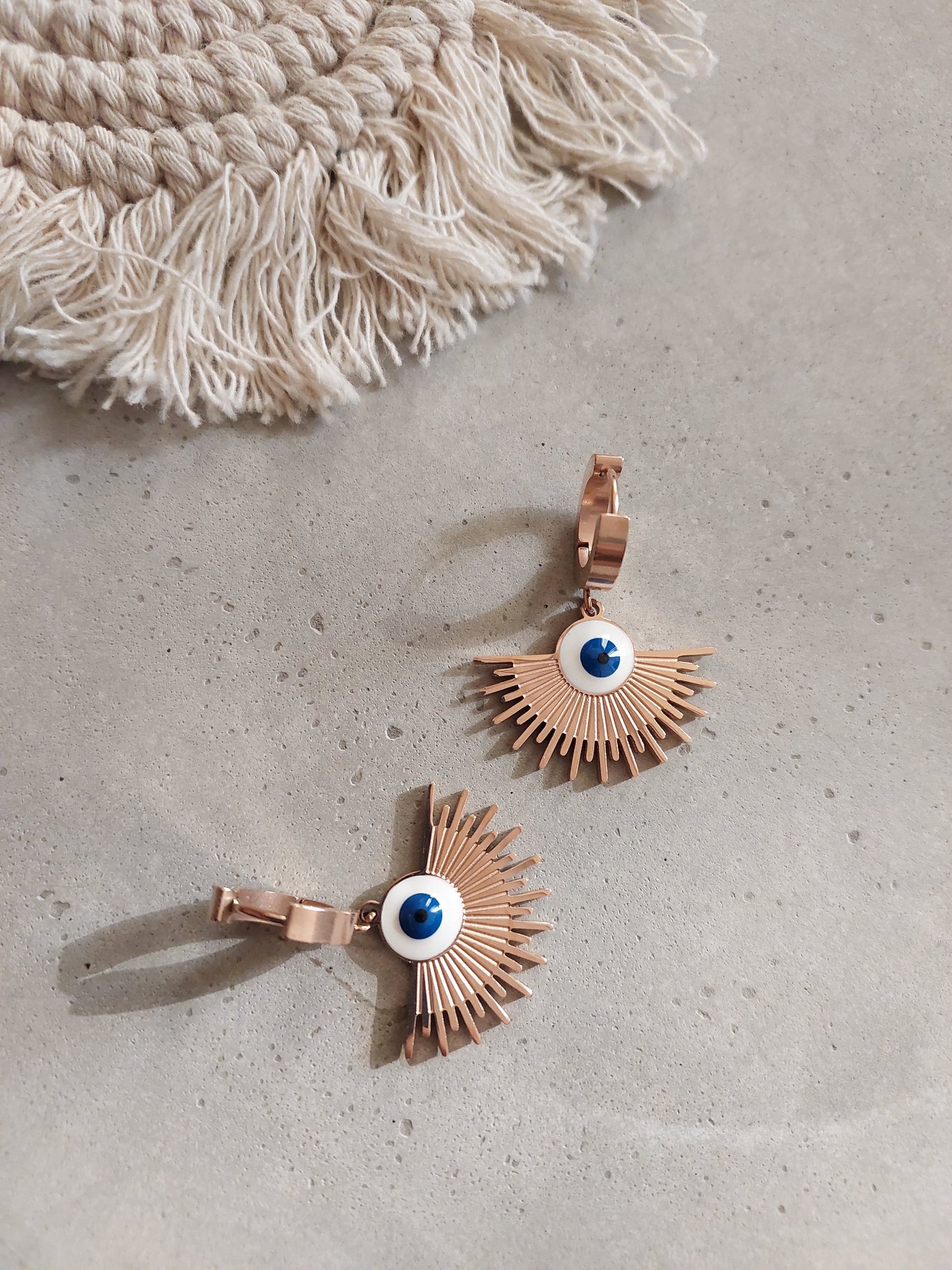 Korean Style Gold Plated Evil eye  Earrings | Anti tarnish