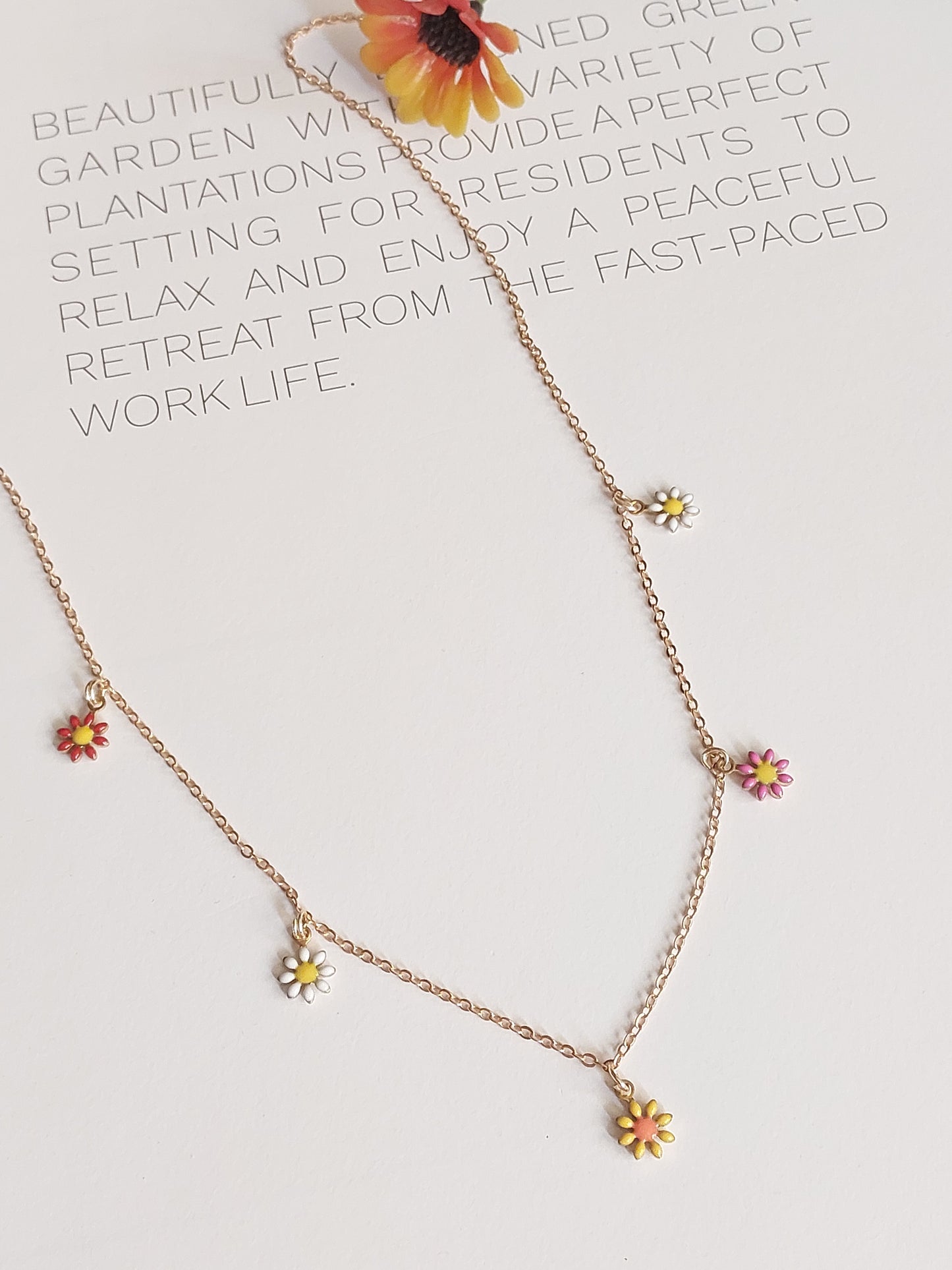 Minimal Flower Necklace| Perfect for Daily wear