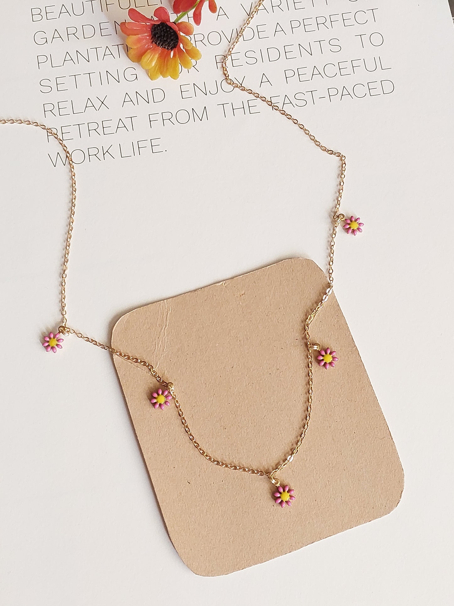 Minimal Flower Necklace| Perfect for Daily wear