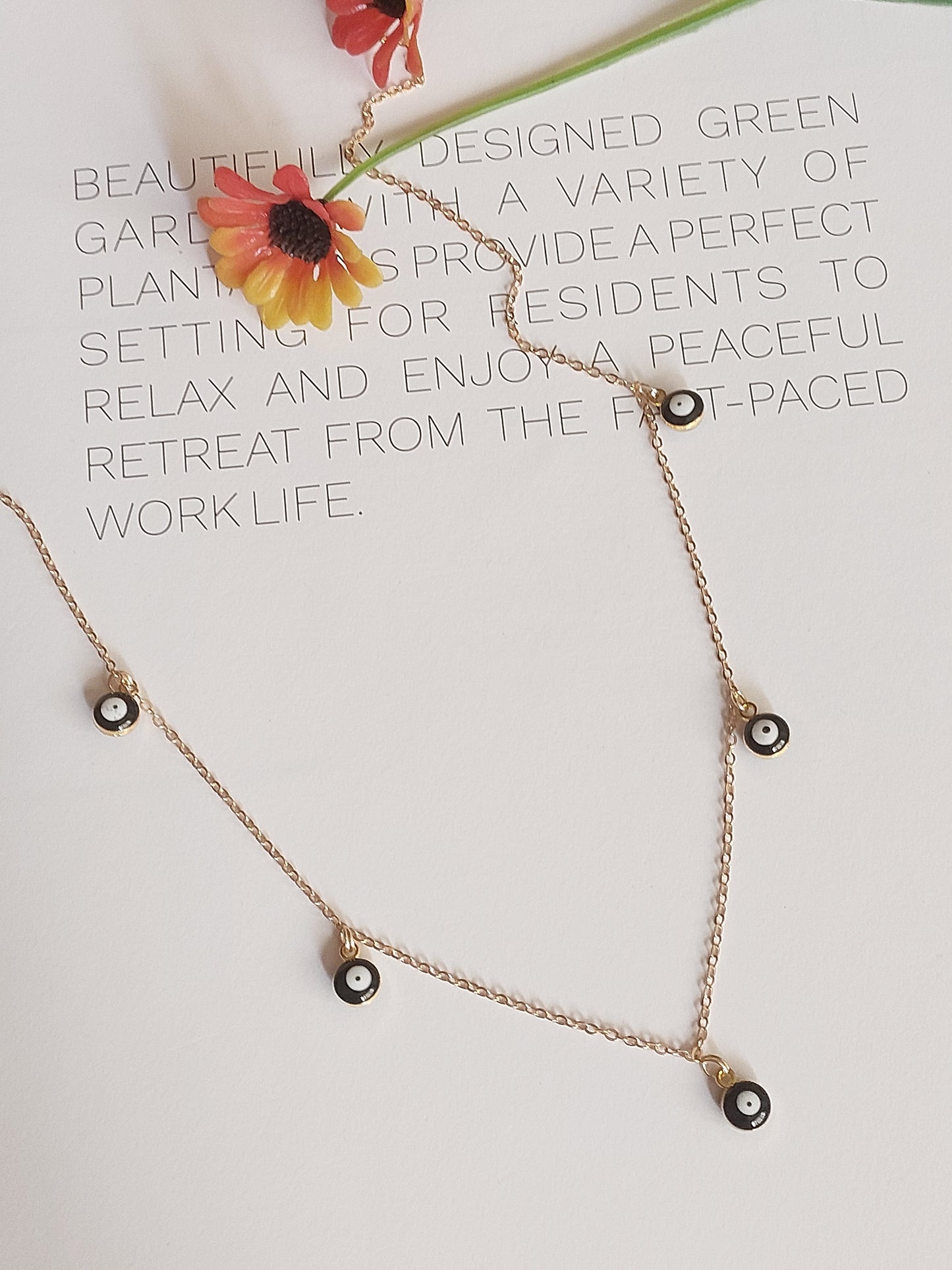 Minimal  Evil Eye  Necklace| Perfect for Daily wear