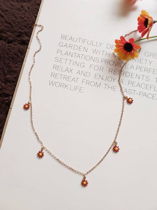 Minimal Flower Necklace| Perfect for Daily wear