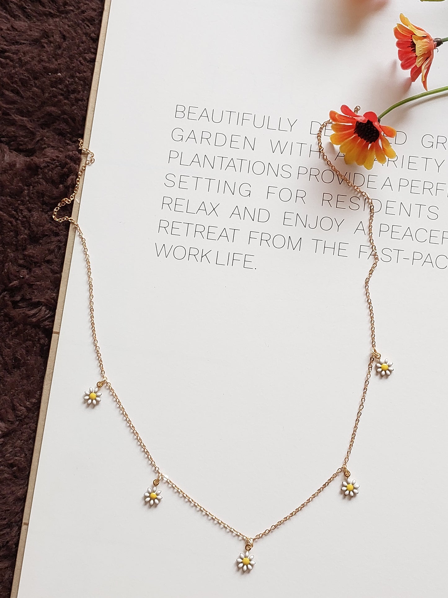 Minimal Flower Necklace| Perfect for Daily wear