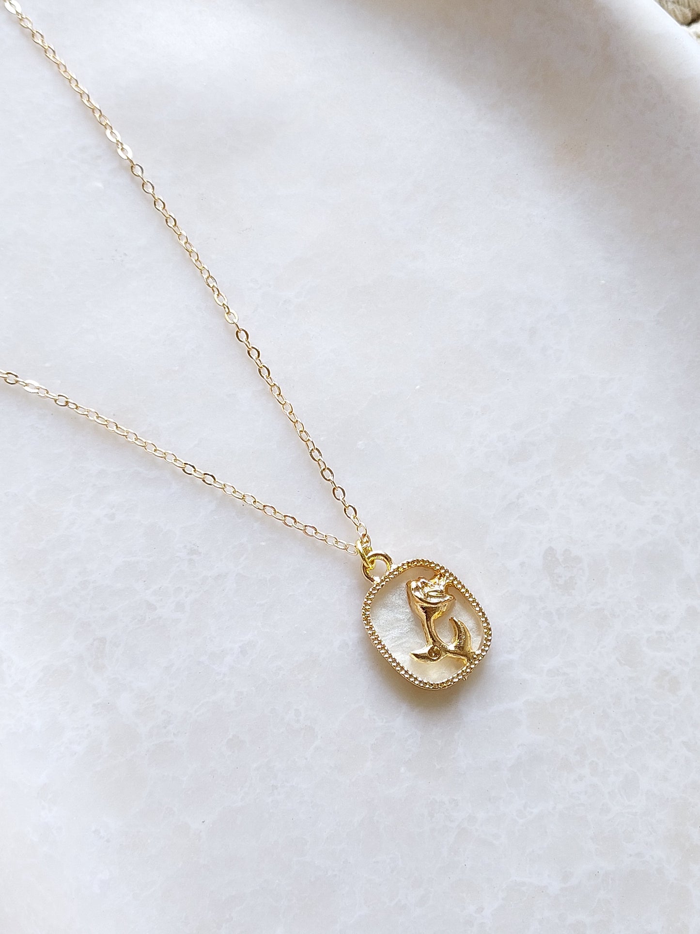 Minimal  Rose Necklace| Perfect for Daily wear