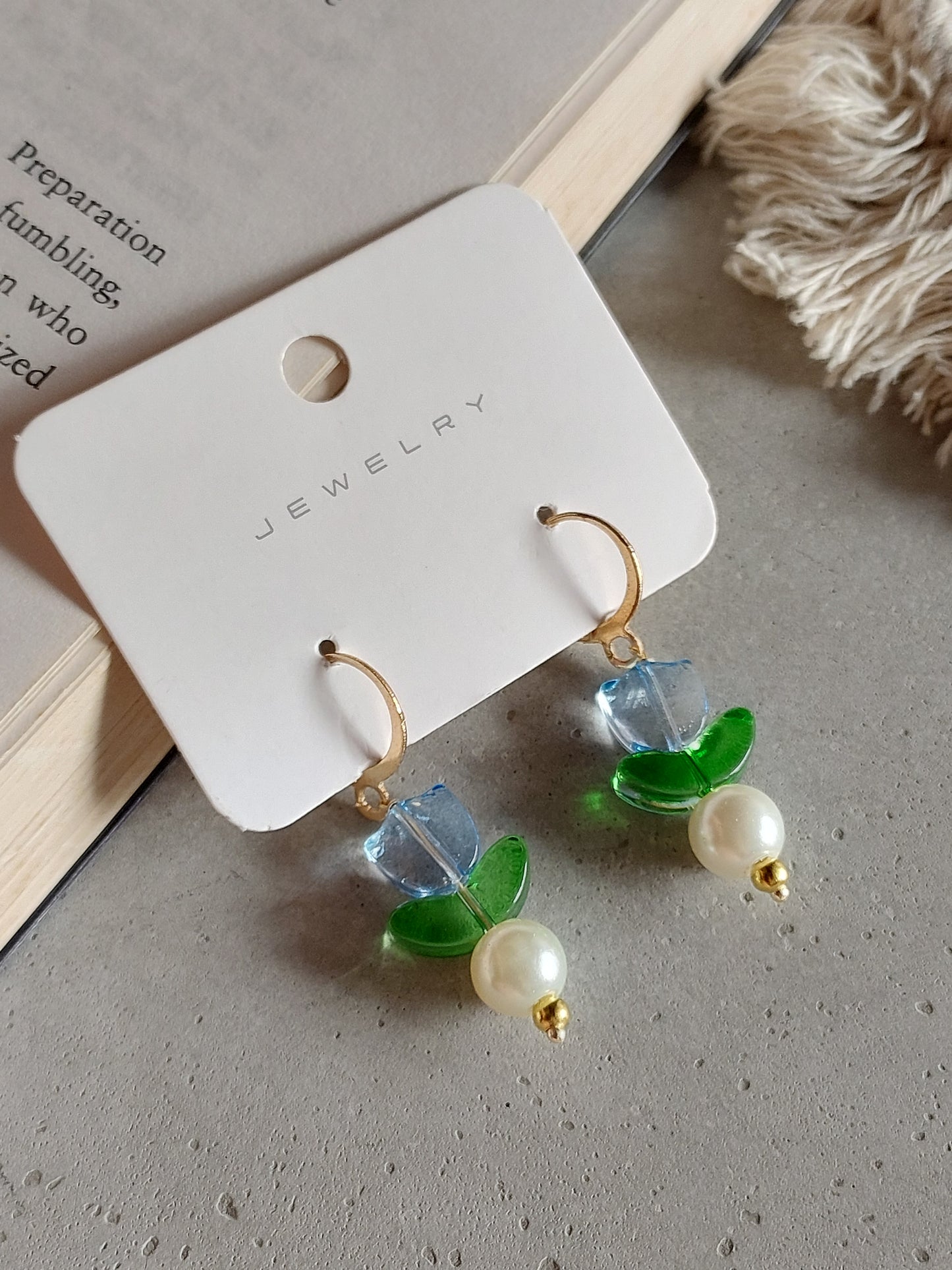 Korean gold Plated Sky Tulip  Earrings