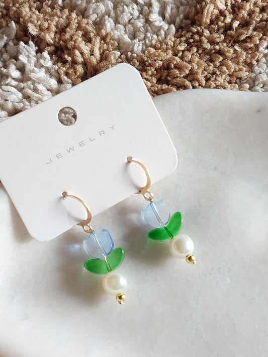 Korean gold Plated Sky Tulip  Earrings