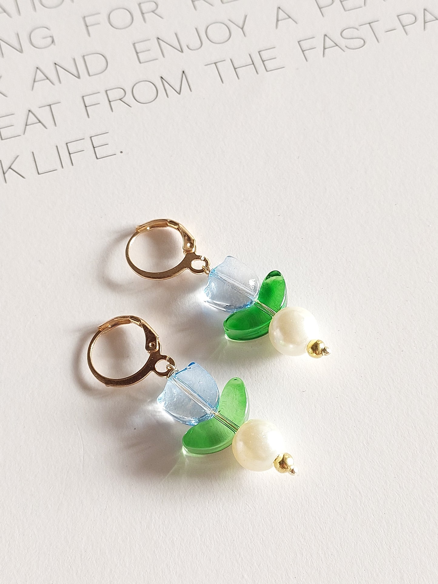 Korean gold Plated Sky Tulip  Earrings