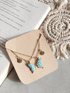 Sky Butterfly Wings Friendship Necklace With BFF charm