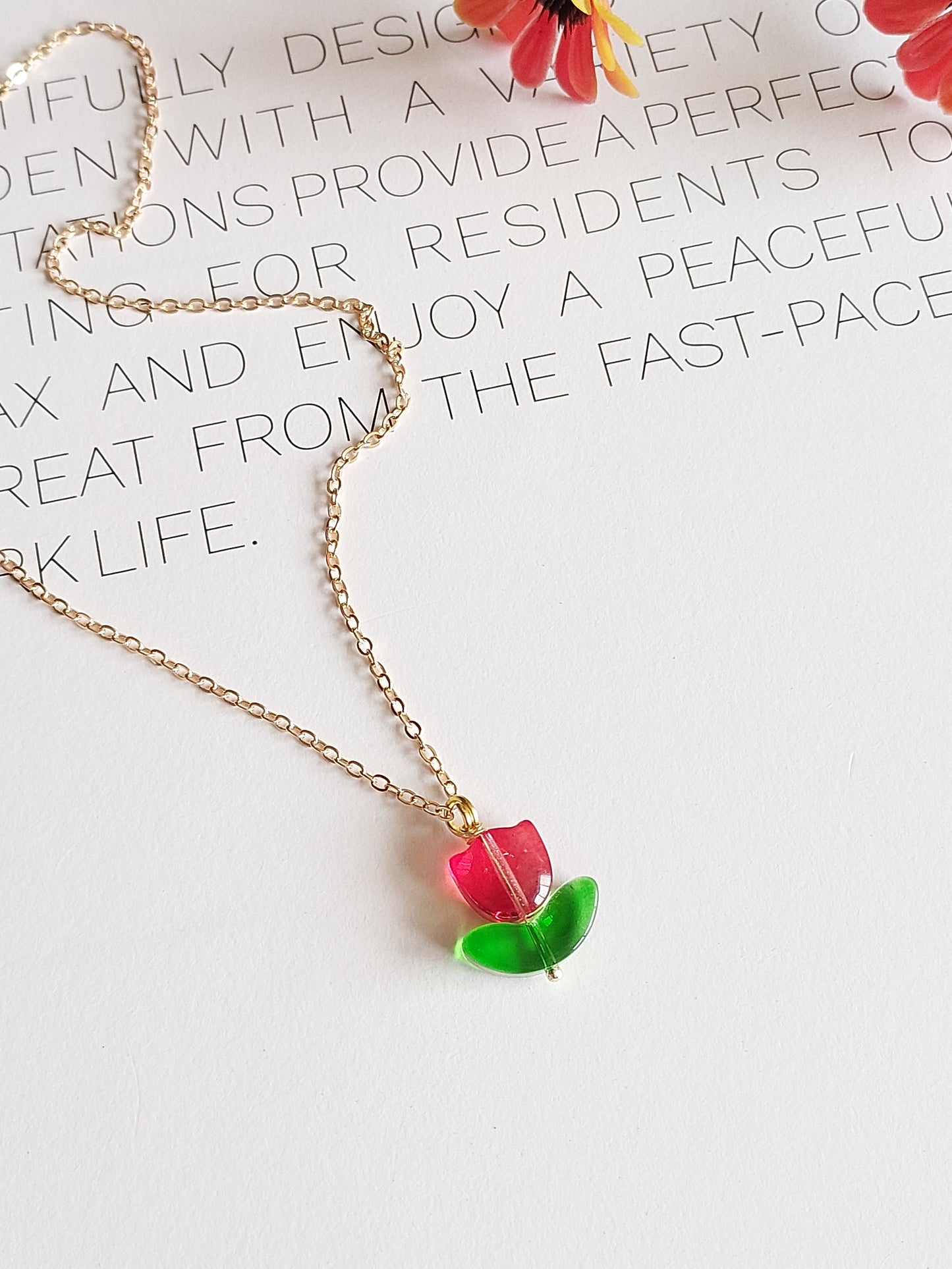 Minimal  Tulip Necklace| Perfect for Daily wear