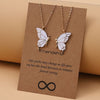 White Butterfly Wings Friendship Necklace