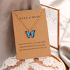 Minimal  Blue Butterfly Necklace| Perfect for Daily wear