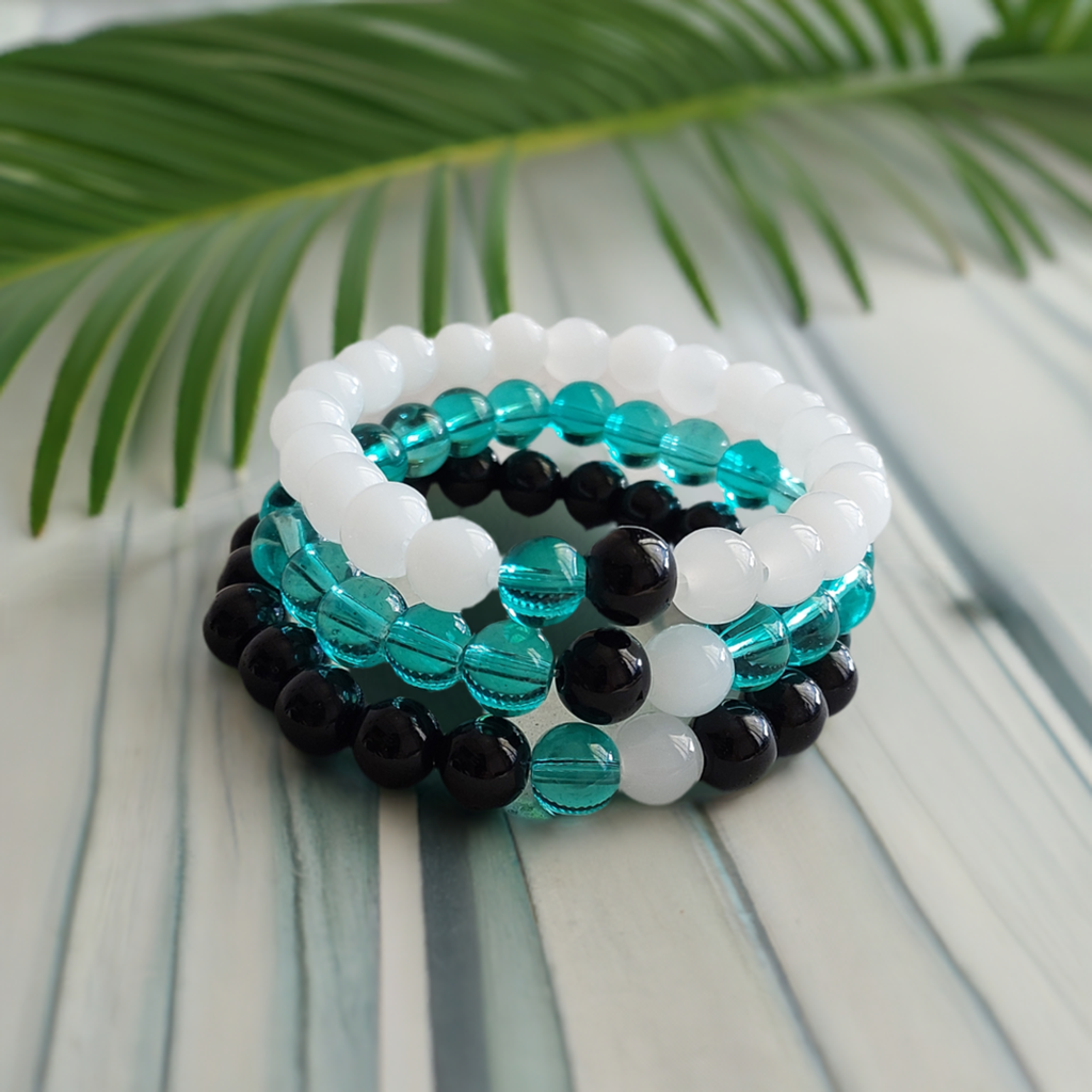 Adjustable Couple Glass Beads Bracelet