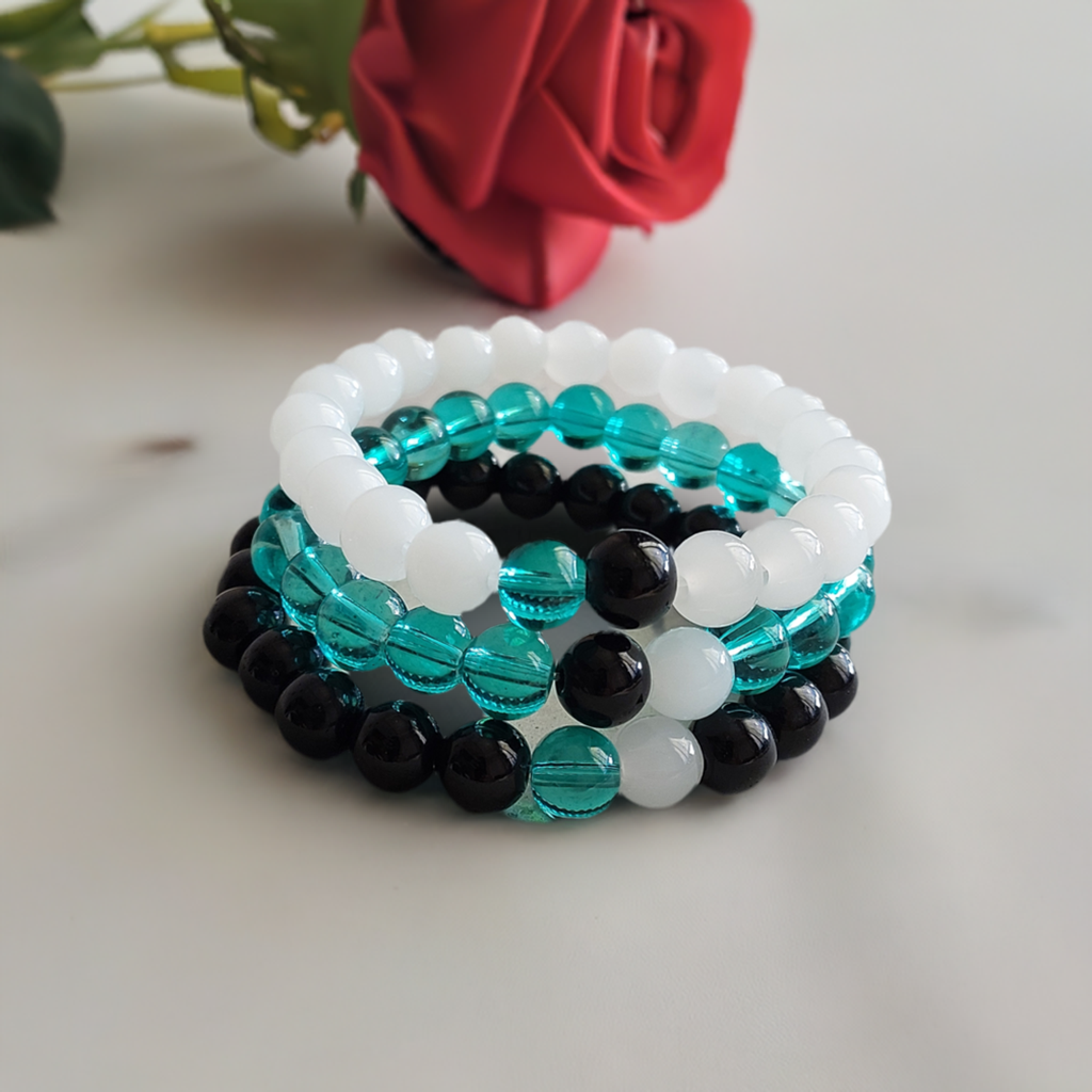 Adjustable Couple Glass Beads Bracelet