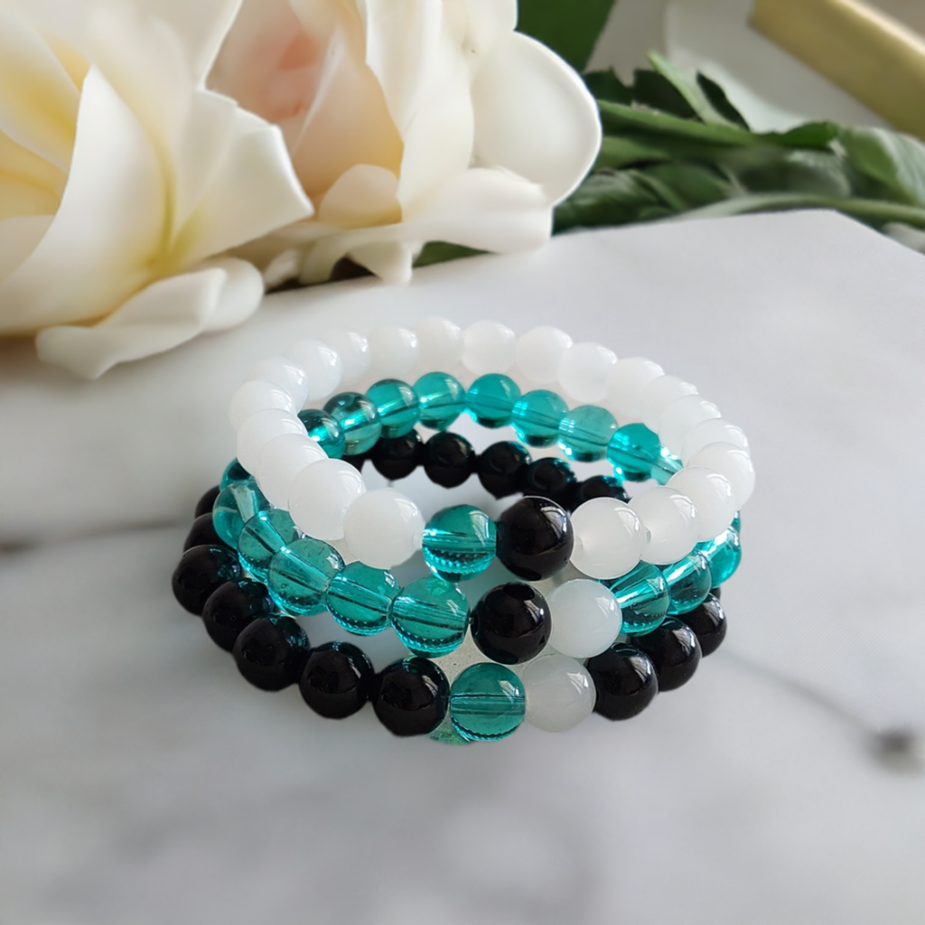 Adjustable Couple Glass Beads Bracelet