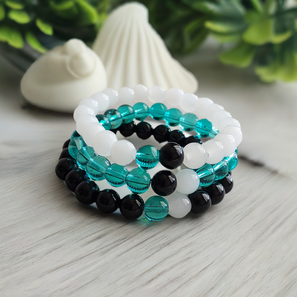 Adjustable Couple Glass Beads Bracelet