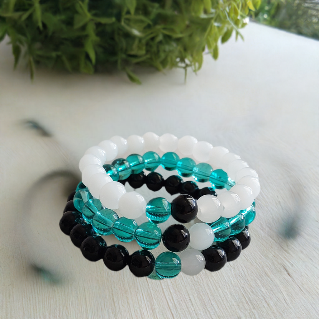 Adjustable Couple Glass Beads Bracelet