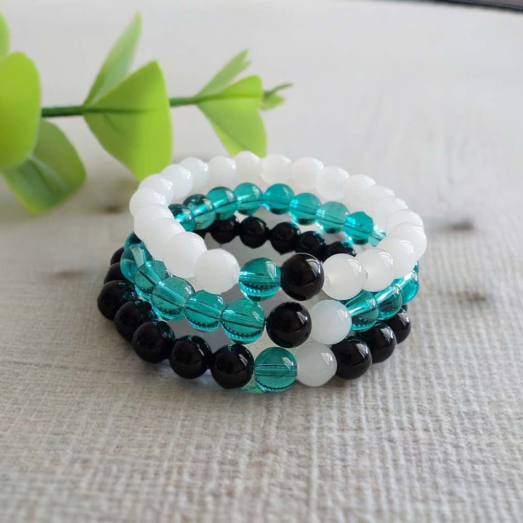 Adjustable Couple Glass Beads Bracelet