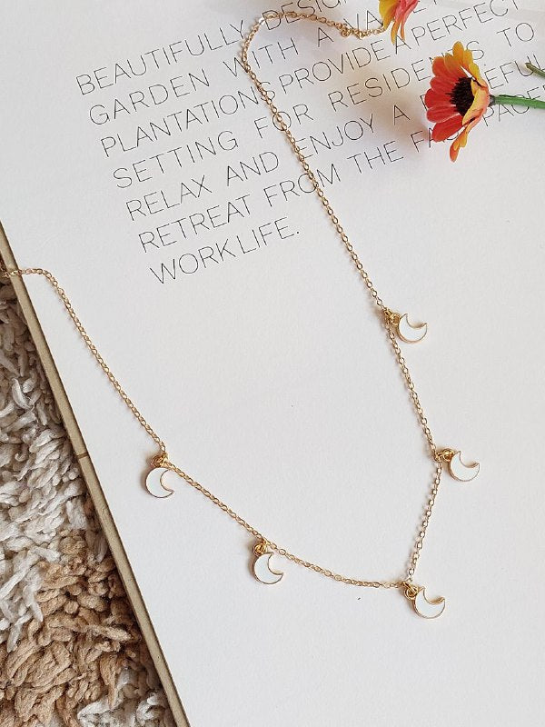 Minimal  Moon Necklace| Perfect for Daily wear