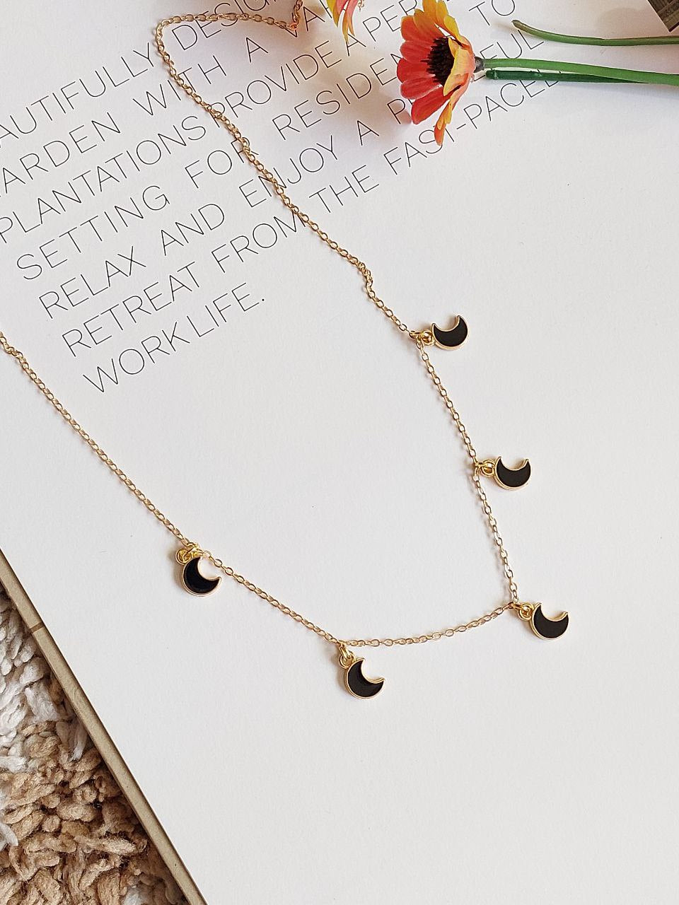 Minimal  Moon Necklace| Perfect for Daily wear