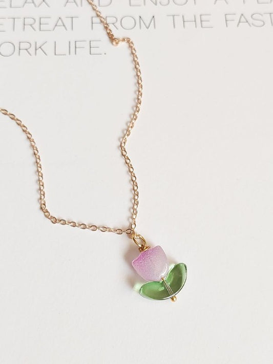 Minimal  Tulip Necklace| Perfect for Daily wear